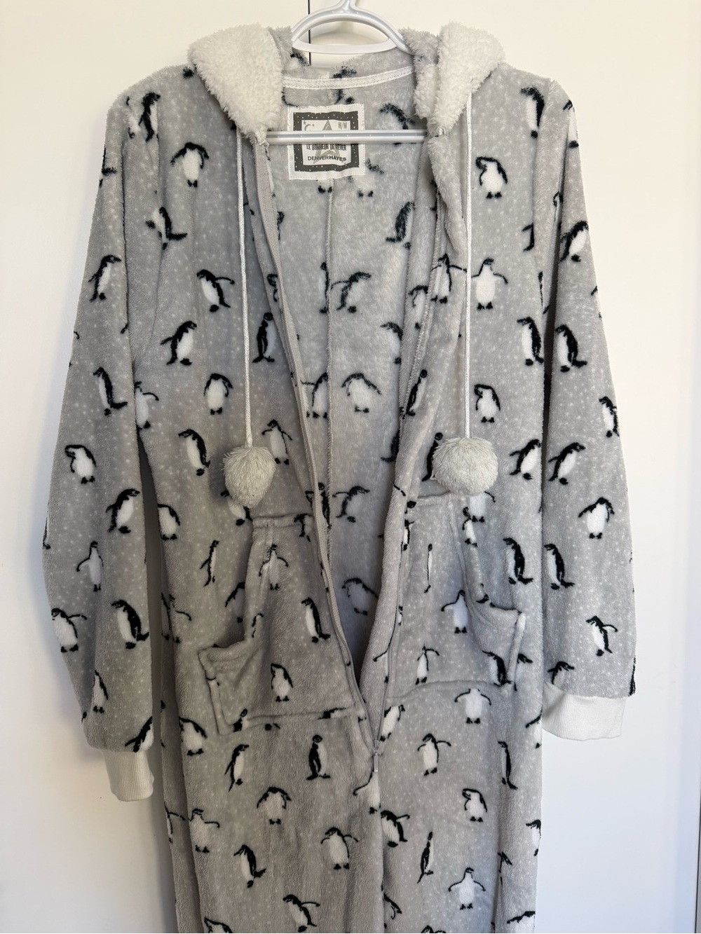 Cozy Penguin Hooded Onesie: Denver Hayes